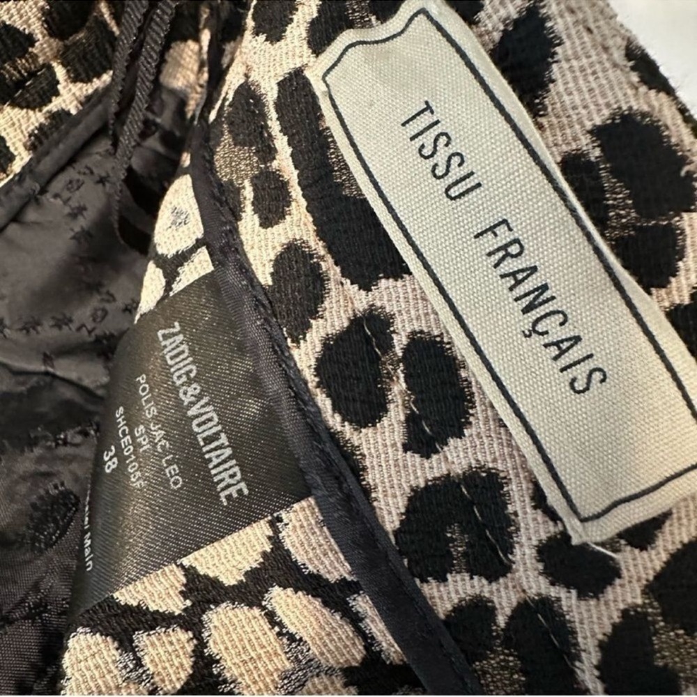 Zadig & Voltaire Polis Jac Leo Pants. Leopard Print.  Size 38 France/Medium/8 US - Picture 6 of 14